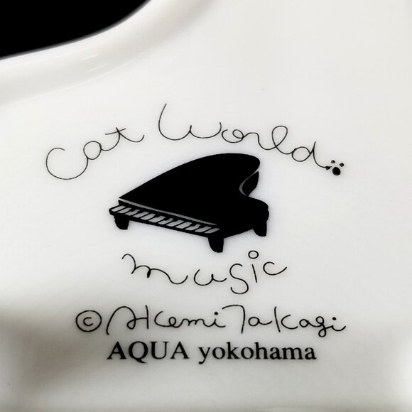 Cat's World Piano Trinket Box. Kitty Poses & Music Notes AKEMI TAKAGI Japan - Picture 10 of 15